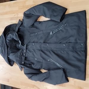 Andrew Marc Winter Coat Down Removable Hood Sz M Black